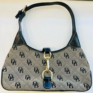 Dooney & Bourke Black and Cream Shoulder Bag